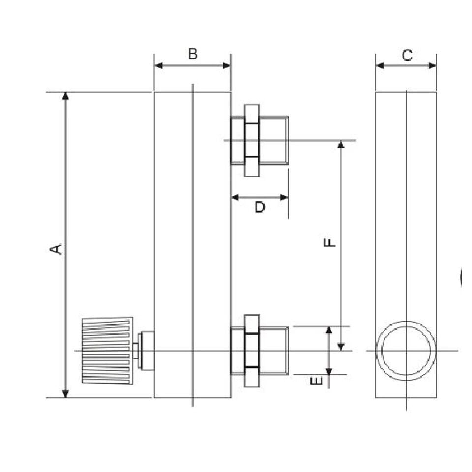 Akryl panel type flowmåler gas rotameter trykluft flyder flowmåler lzt -6t hun  g1/4