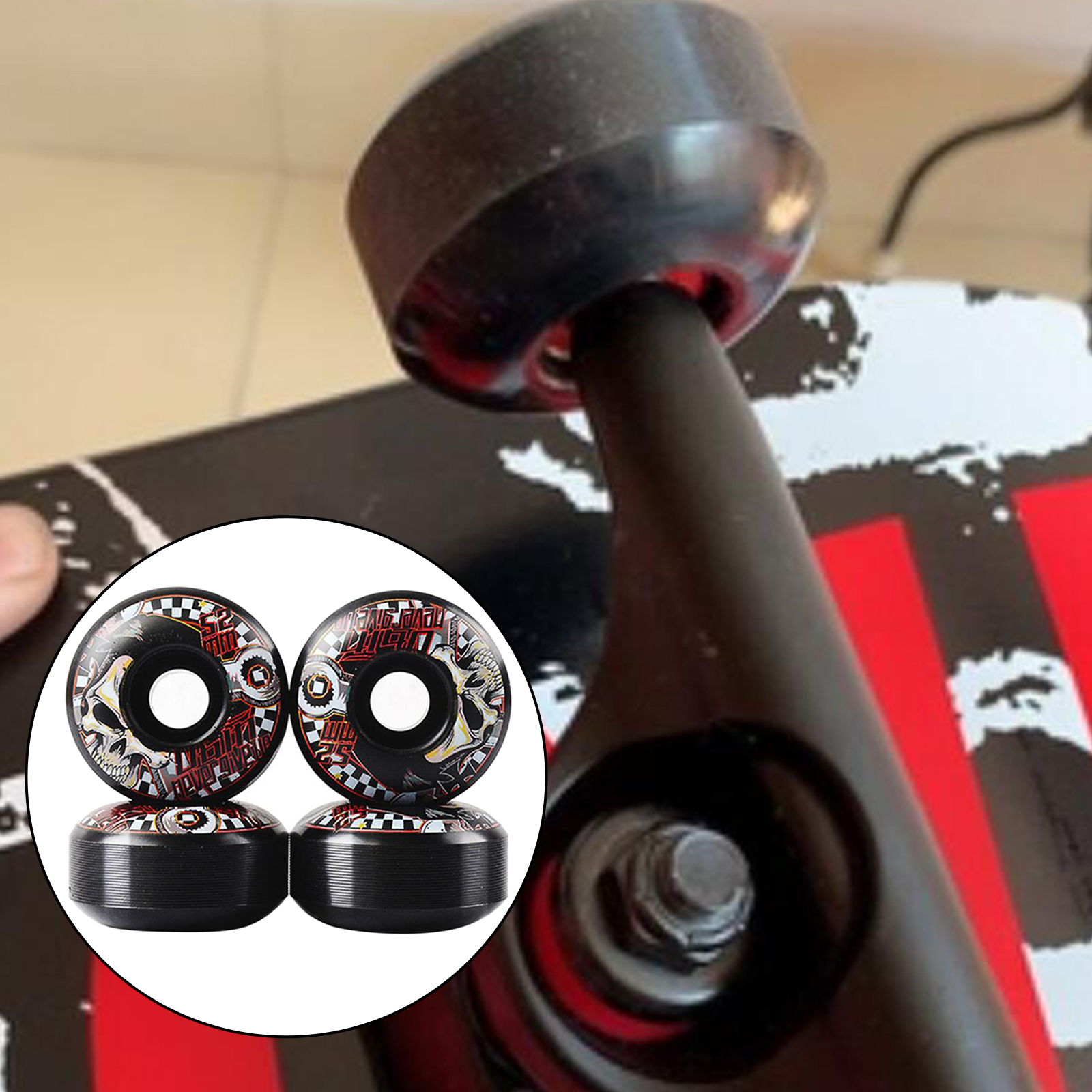 Roues de Skateboard 51D 52x30mm, 4 pièces, antidérapantes