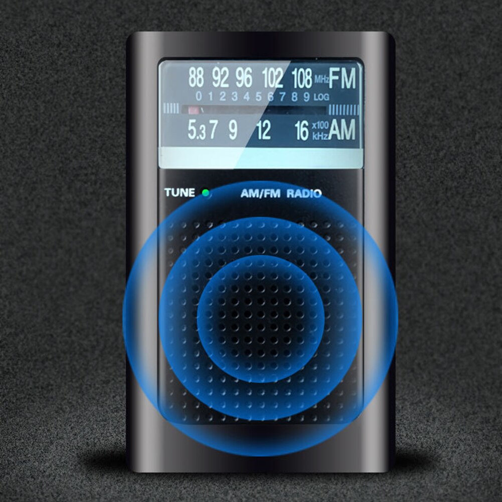Pocket Mini Radios Built-in Antenna Battery Operated Protable AM FM Radio Reciver with Loud Speaker Dual-channel Stereo Audio