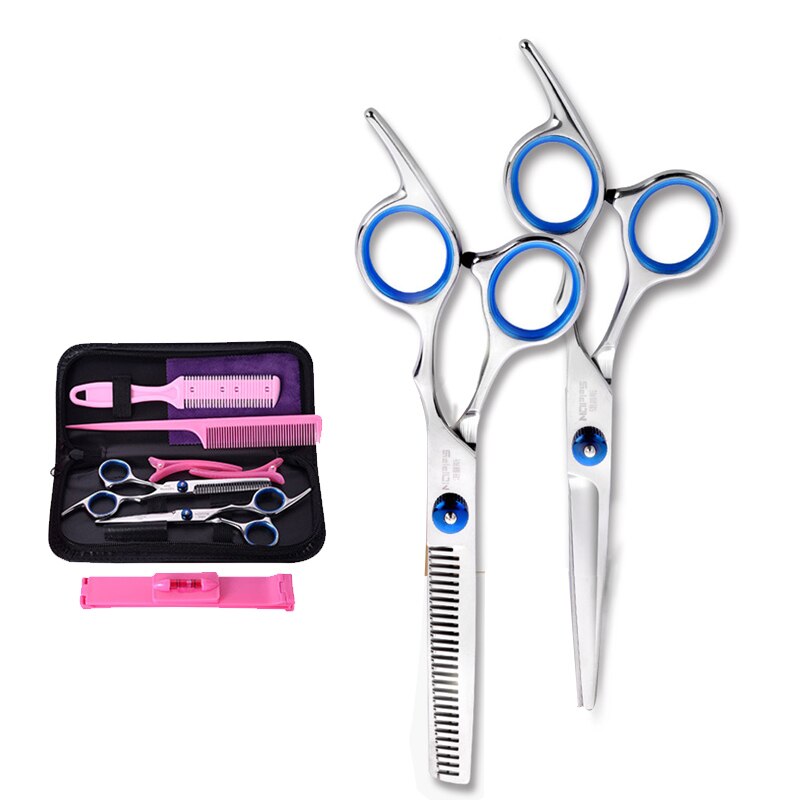 Professionele Kappers Schaar Kit Haar Snijden Schaar Kapper Salon Kapper Tool Staart Kam Cape Haar Snijder Kam Set: Hair Scissors set 2