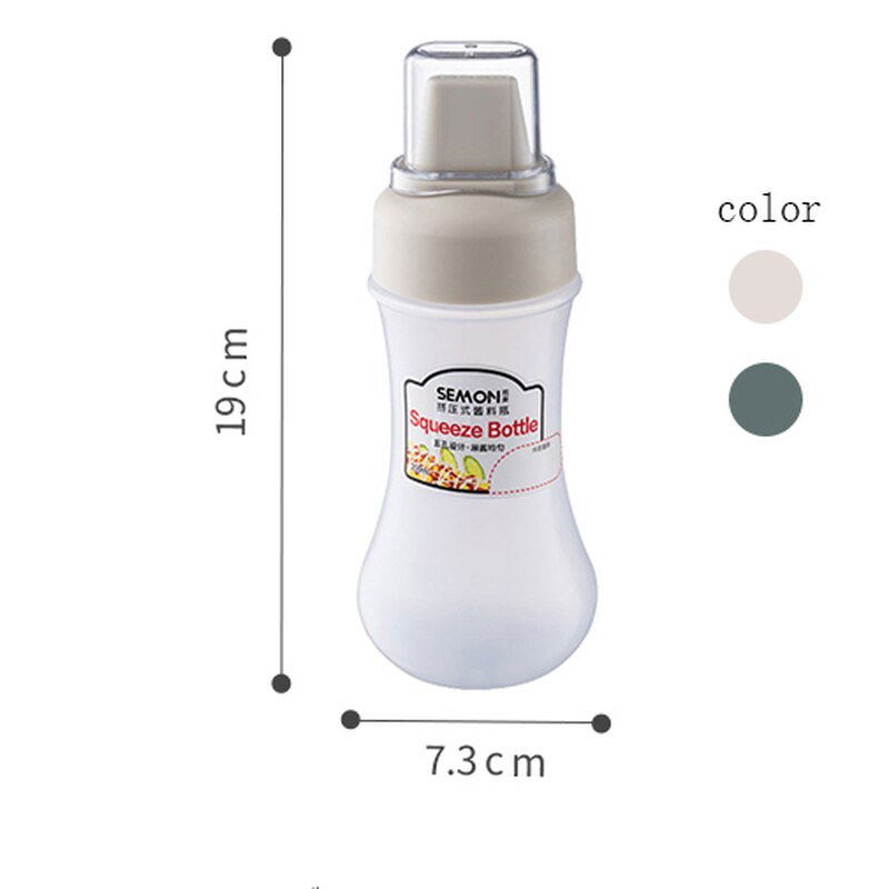 Plastic Storage Jar Dispenser Cooking Portable Transparent Spice Jar Squeeze Mayonnaise Cosas De Cocina Kitchen Container OC50TL