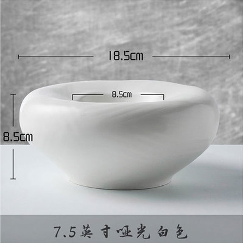 Hotel Restaurant Tableware Double Layer Ceramic Plate White Dinner Plates Dessert Plate Western Plates Fruit Salad Bowl Dish: Red