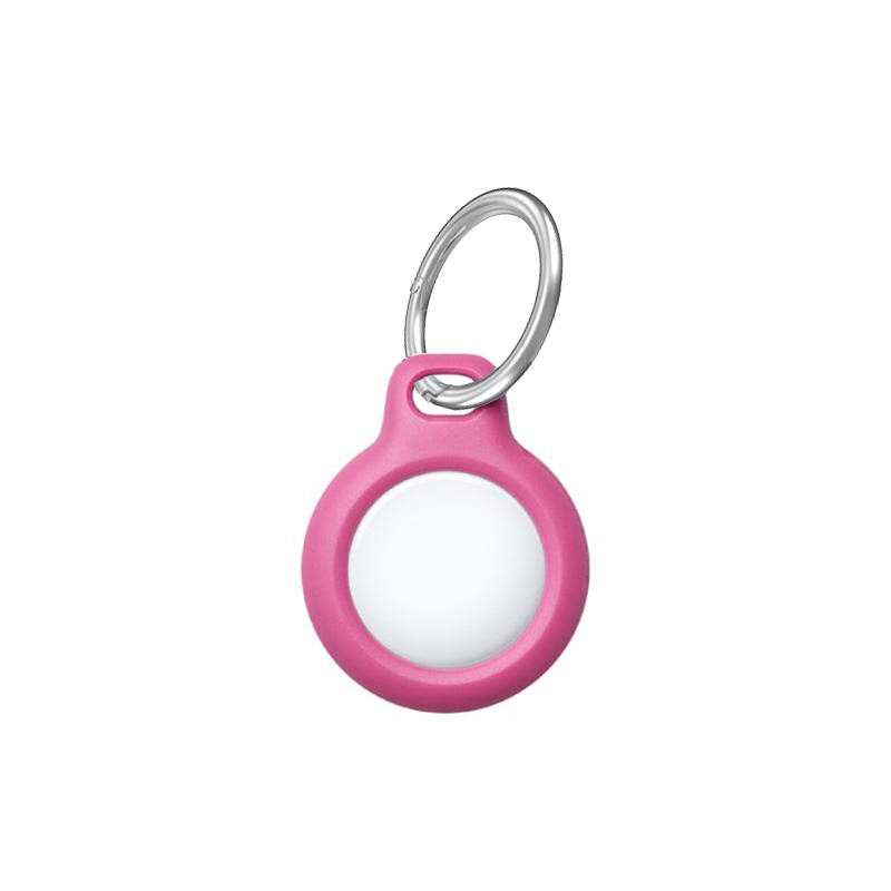 Support avec sangle pour Apple Airtag, housse de protection, accessoires de suivi des pare-chocs, porte-clés anti-rayures, couverture d'étiquettes d'air: WHITE