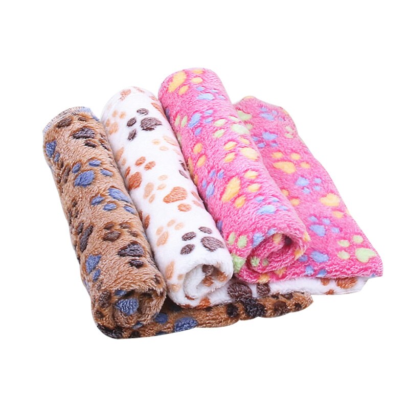 Pawstrip Hundetæppe Lille Hund - 60x40cm / 80x60cm - Blød Coral Fleece - Håndvask