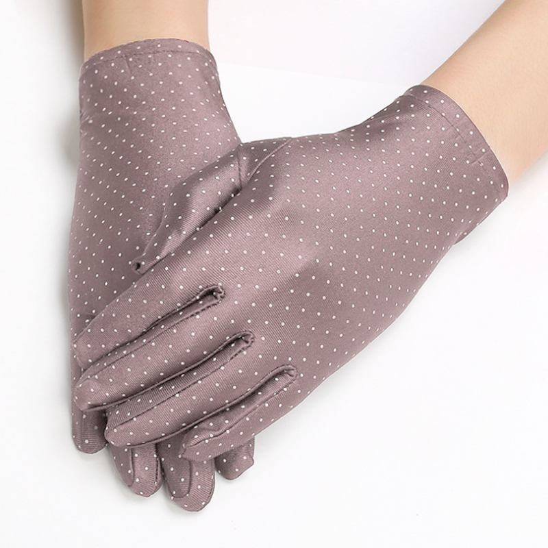 Gants d&#39;été Anti-UV pour femmes, mitaines fines à points élastiques, protection solaire pour la conduite, gants courts pour femmes et filles, accessoire de vêtements: 8