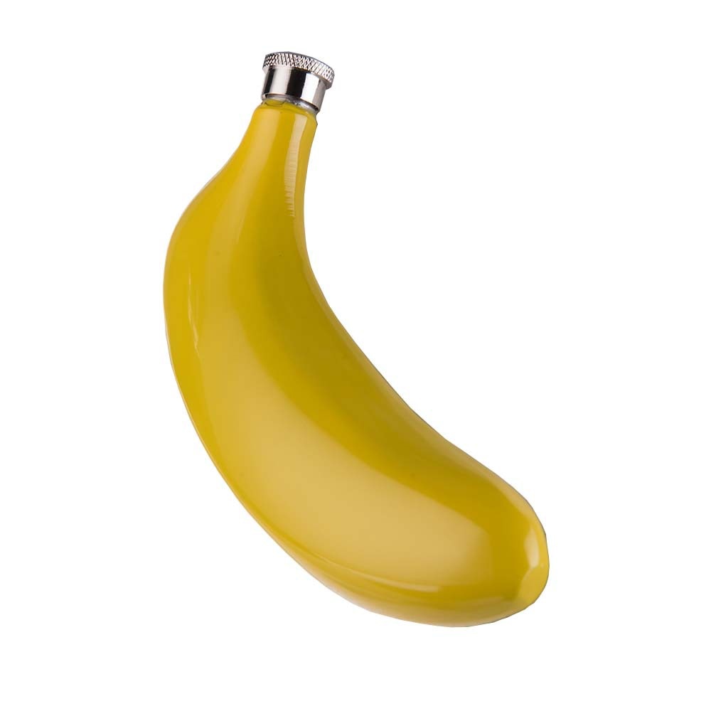 5 Oz Banana Stainless Steel Hip Flask Portable Banana Shape Yellow Liquor Whiskey Alcohol Pocket Bottle Bridesmaid
