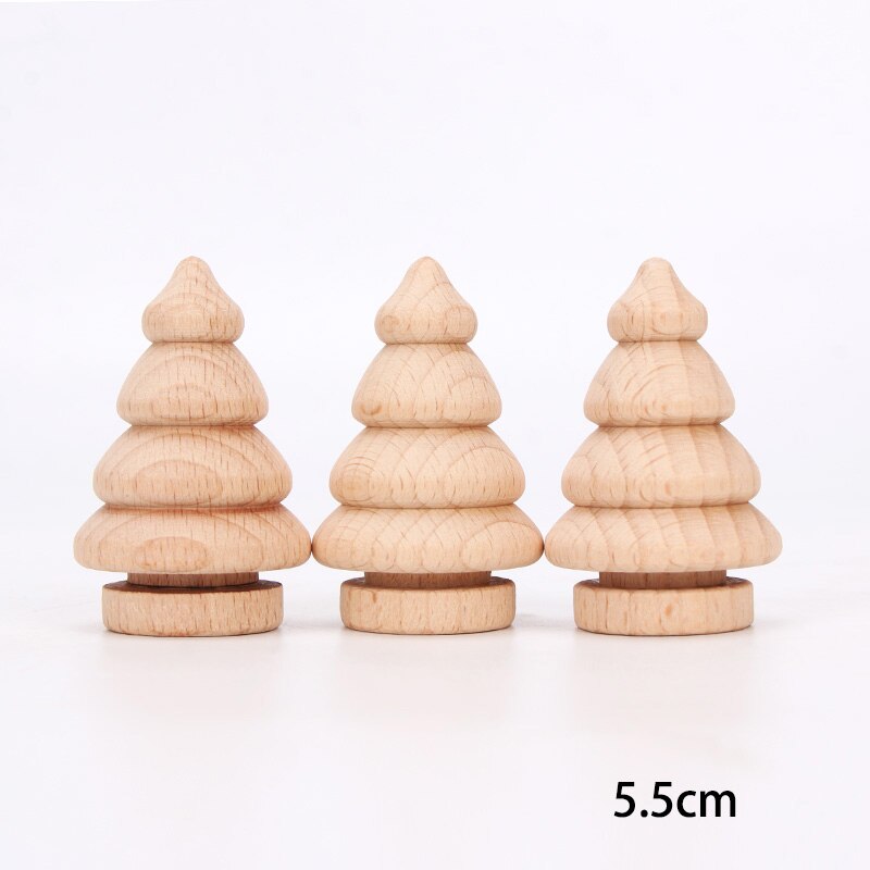 3pcs Beech Wooden Dolls Handmade Painting Loose Parts DIY Painting Wood Honeycomb Mushrooms Cones Droplets Acorns Toy: set 4
