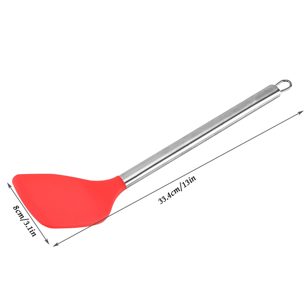 Slotted Turner Silicone Flexible Bakeware Household Kitchen Cooking Utensil, Slotted Turner: 07