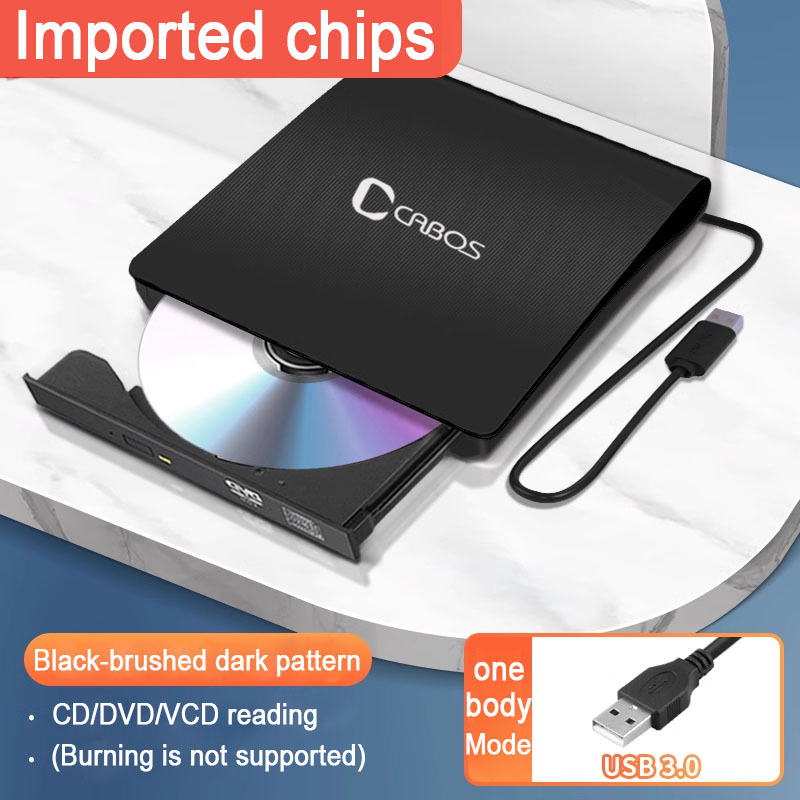 USB3.0 External CD DVD Drive CD/DVD Portable Player Burner Desktop One Computer Notebook Optical Disc Drive Player For Laptop PC: Pink