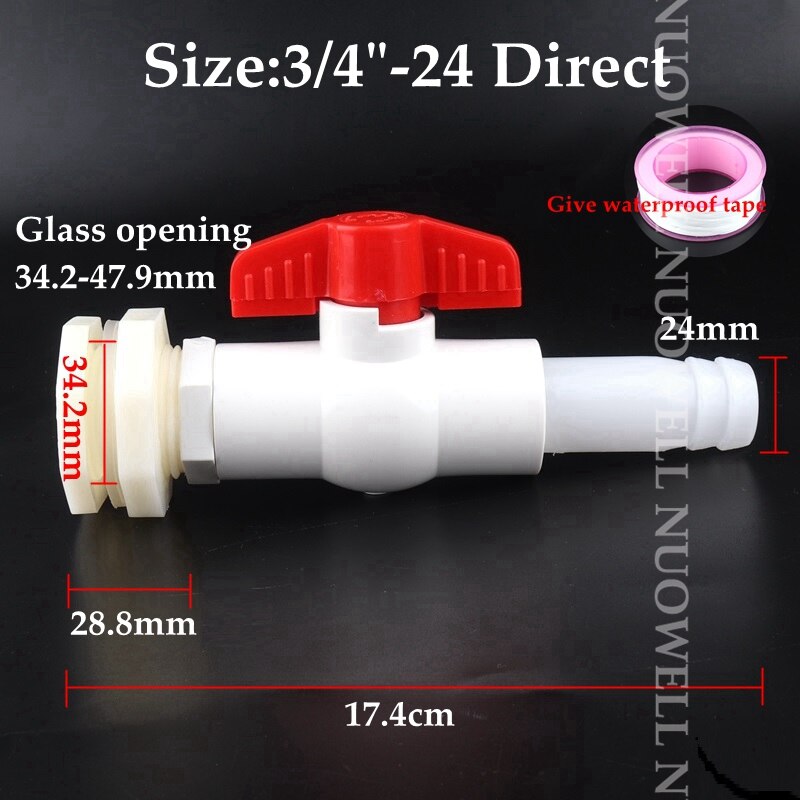 1Set White Hose Drainage Accessories Aquarium Fish Tank Drain Joint Aquarium Pagoda Connector Combination Valve