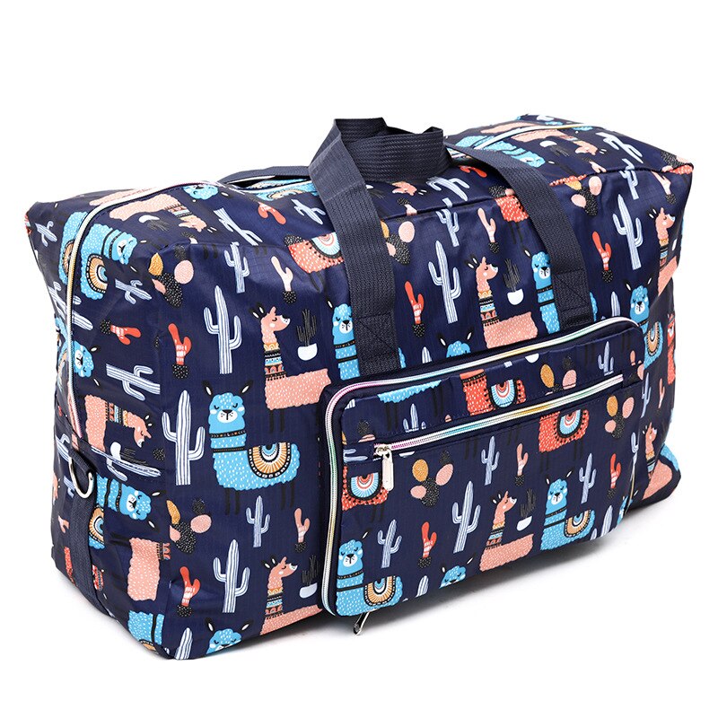 ANAWISHARE Women Travel Bags Large Capacity Folding Luggage Travel Handbags Duffle Bag Nylon Waterproof Storage Bag Travel Bag: 17
