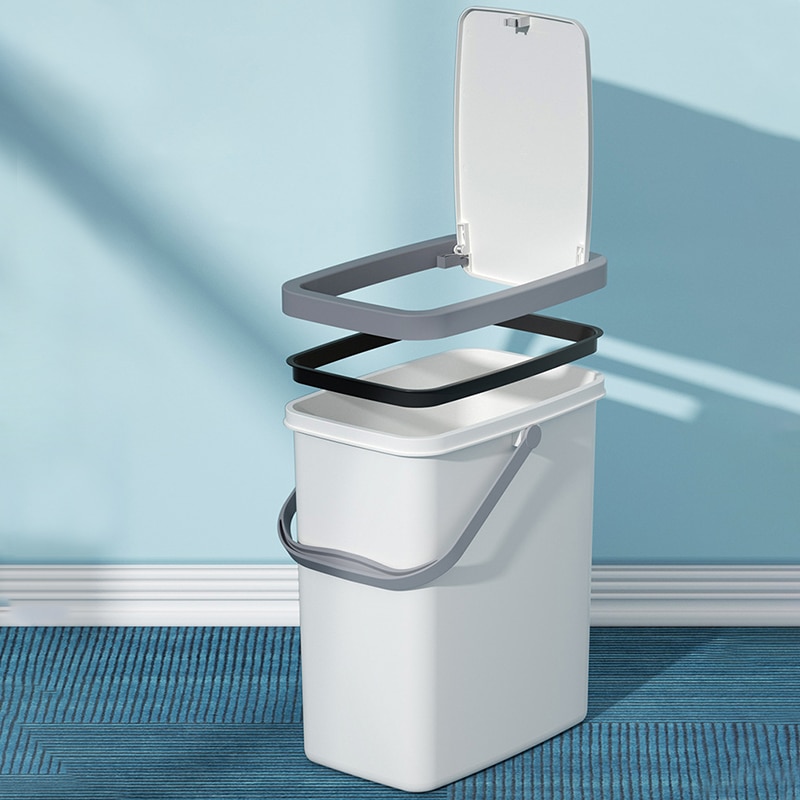 Fypo plast presning type skraldespand store størrelse firkantede affaldsspande fodpedal hjem skraldespand