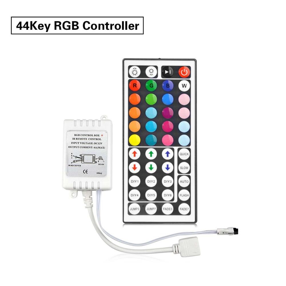 12V Controller Led Verlichting Rgb Led Strip Licht Controller Rgb Controller 44 Toetsen 24 Toetsen Draadloze Afstandsbediening 12V Led Strip: 44Key RGB Controller