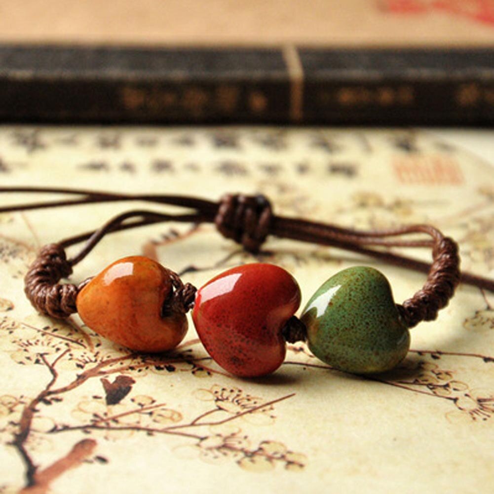 Vintage Kralen Armband Handgemaakte Geweven Elegante Armbanden Geometrische Bloem Glazuur Kralen Armband Voor Vrouwen Mannen Sieraden: 01