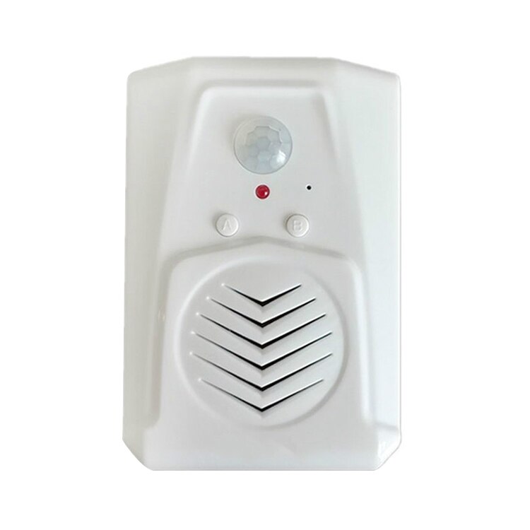 Timbre de dos vías, grabador de voz con timbre de inducción de bienvenida (blanco)