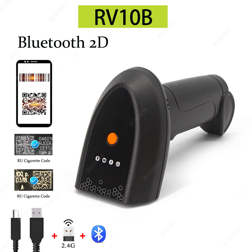 Bar Scanenr Draadloze 2d Barcode Scanner Bluetooth Barcode Reader Code Scanner Draadloze Code Reader 2d Handheld Qr Code Scanner