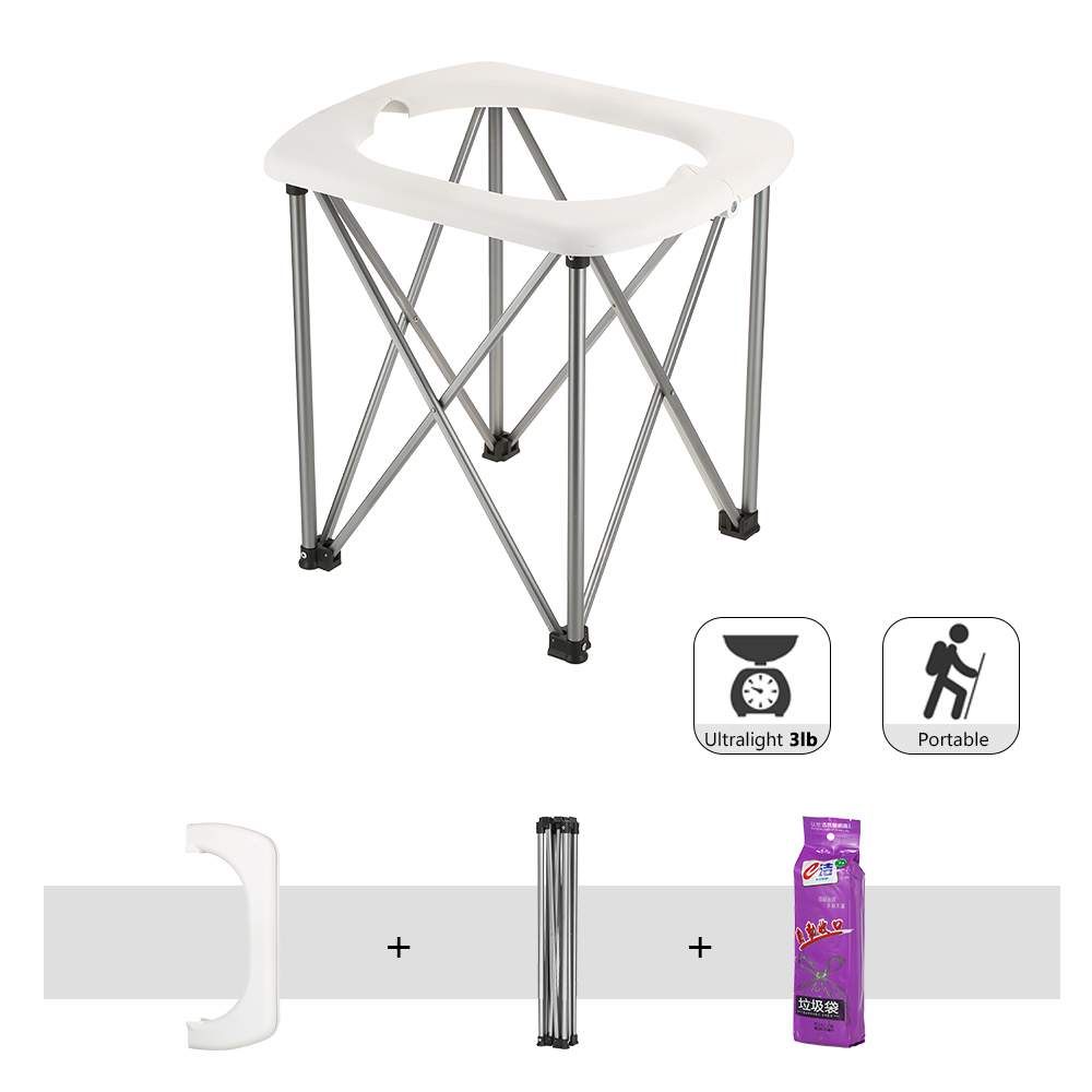 Outdoor Camping Zetel Draagbare Vouwen Wc Lichtgewicht Comfortabele Toiletbril Stoel voor Camping Wandelen Reizen
