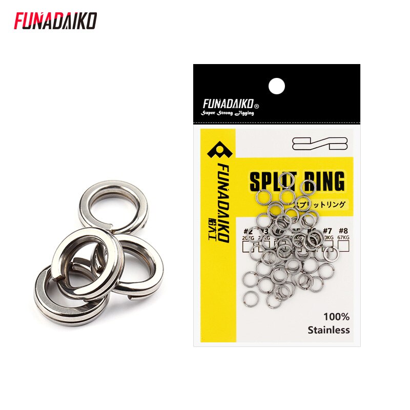 FUNADAIKO Stainless steel fishing split Rings flat... – Grandado