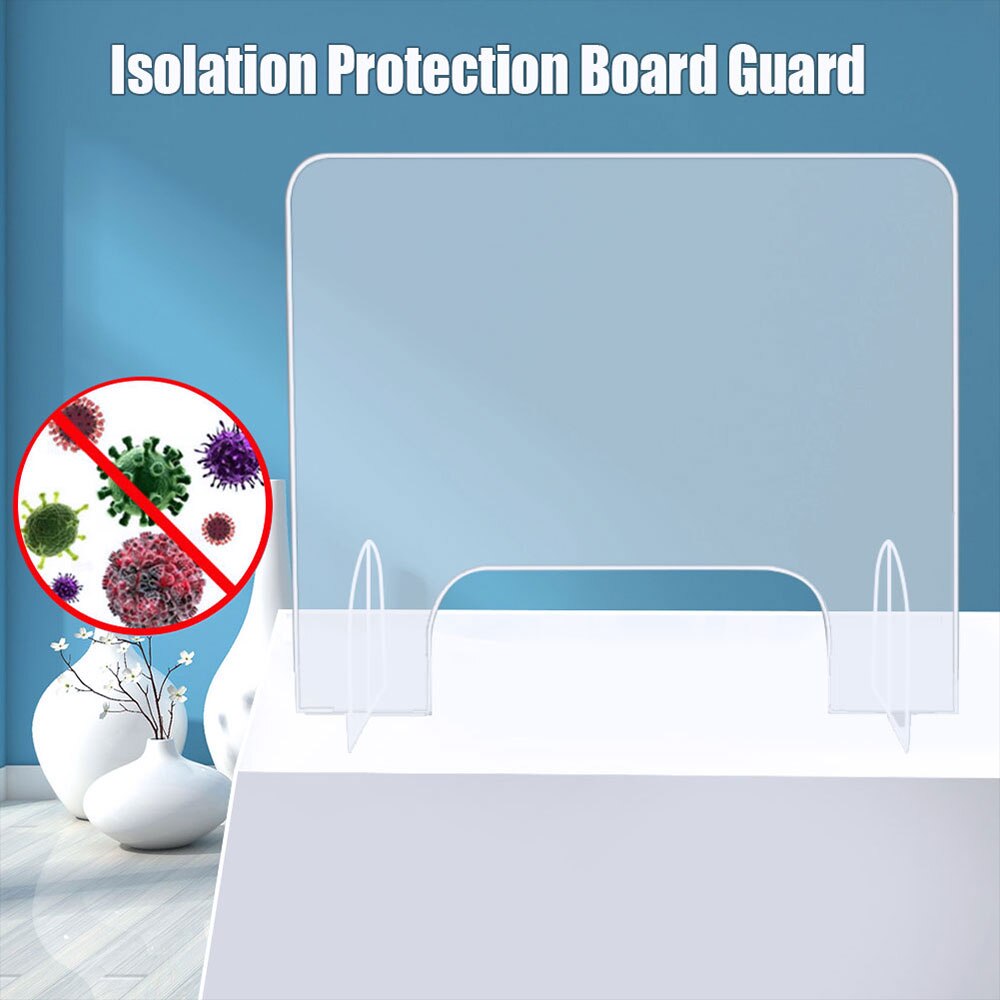 Acrylic Sneeze Guard Shield Clear Perfection Reception Side Safety Counter Transparent Height Protection Screen 40*40CM