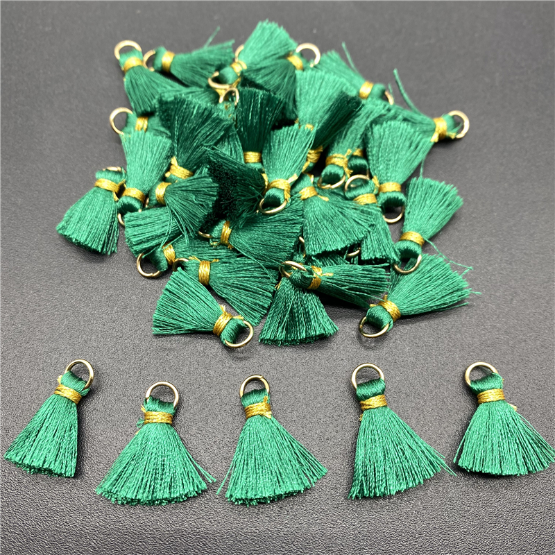 10Pcs Polyester Trim Fringe Tassel Naaien Gordijnen Accessoires Diy Sleutelhanger Mobiele Telefoon Riemen Hanger Kwasten Voor Sieraden Maken: Oranje
