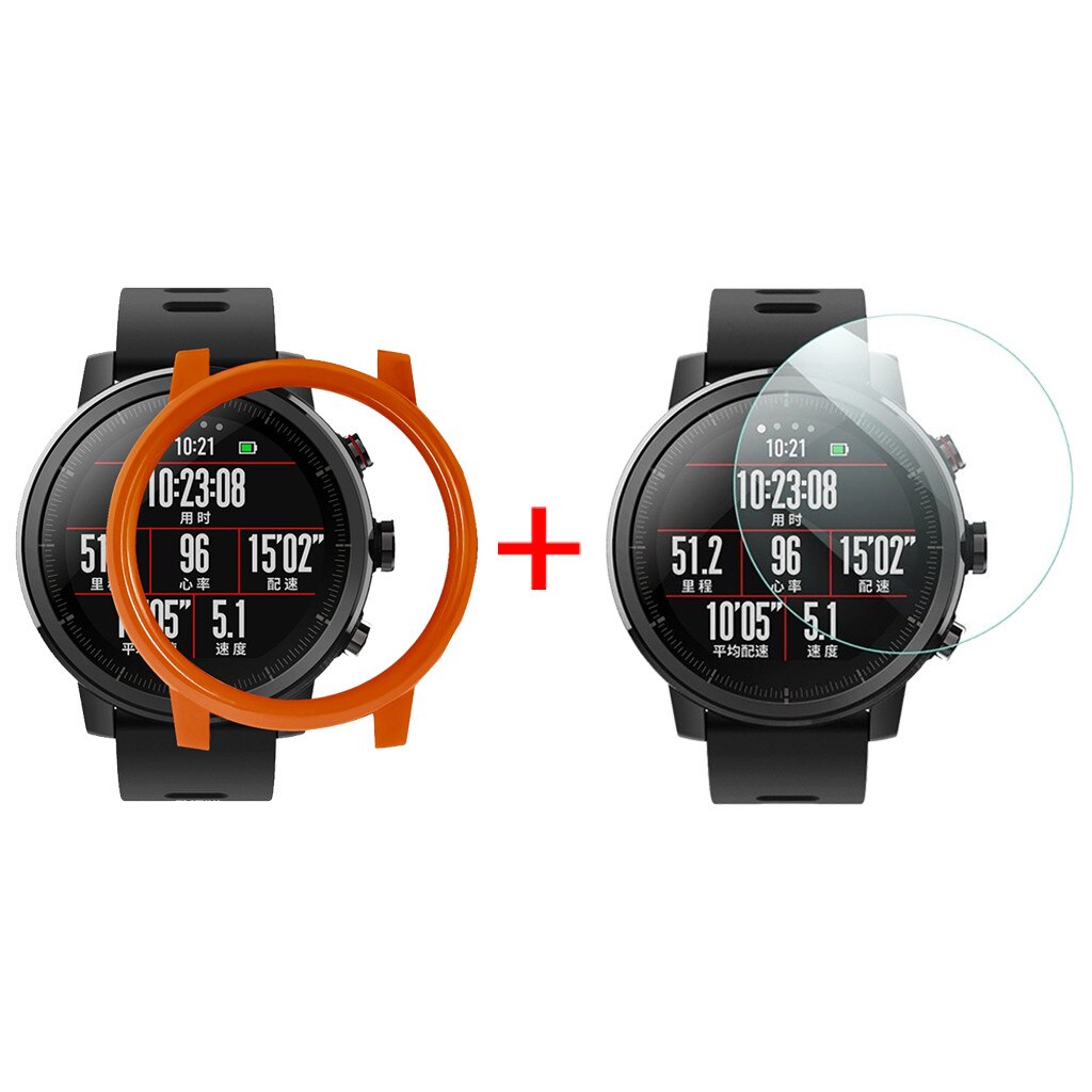 Película protectora completa de cerámica suave para reloj Xiaomi Huami AMAZFIT 2/2S, Protector de pantalla de reloj Stratos, funda de PC, Accesorios inteligentes: C