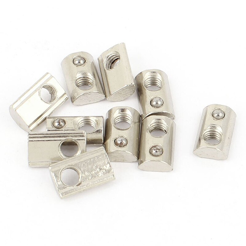 Fashion10pcs 20 Series M5 Slide-In Ball Spring T Slot Nut 13.6mmx8.5mmx4.3mm: Default Title