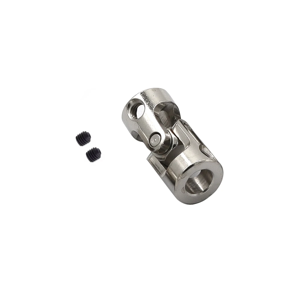 1 Juego de acoplador de eje de coche barco RC 2/2,3/3/3,17/4/5/6/8/10/12mm conector de Motor de junta cardán de Metal acoplamiento de junta Universal cardán: Transparente