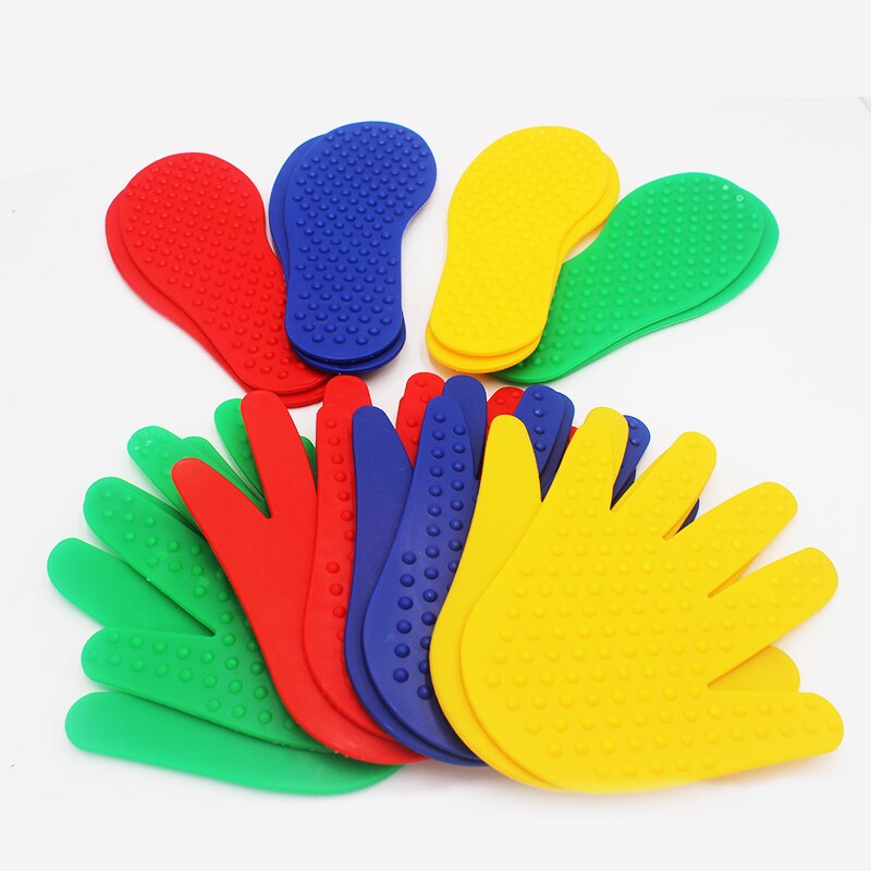 8Pairs Handen En Voeten Play Props. Kleuterschool Outdoor Kinderen Training Apparatuur. Handen En Voeten Coördinatie Board: Default Title