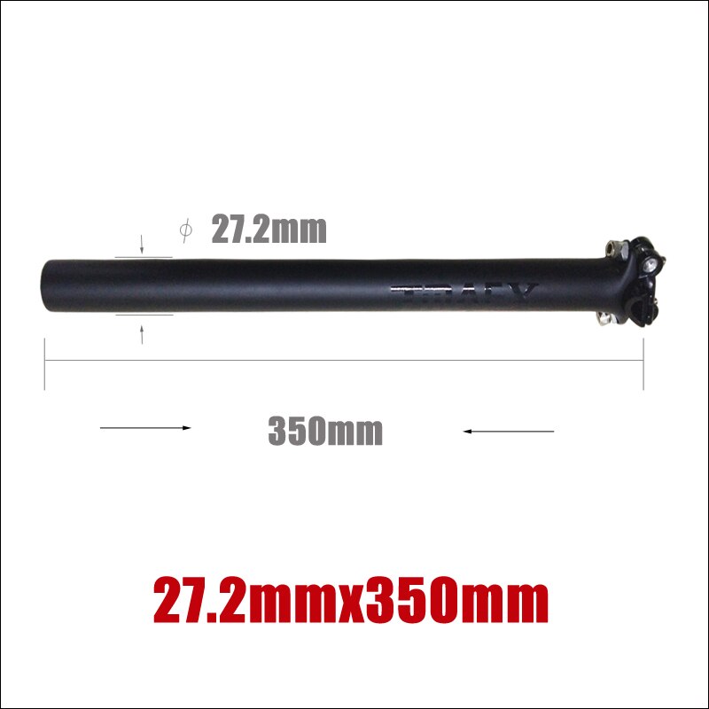 TMAEX Zwart Matte Mountain & Road Full Carbon Fibre Fiets zadelpen carbon fiets zadelpen MTB fietsonderdelen 27.2/30.8 /31.6*350/400mm: 272dmmx350mm