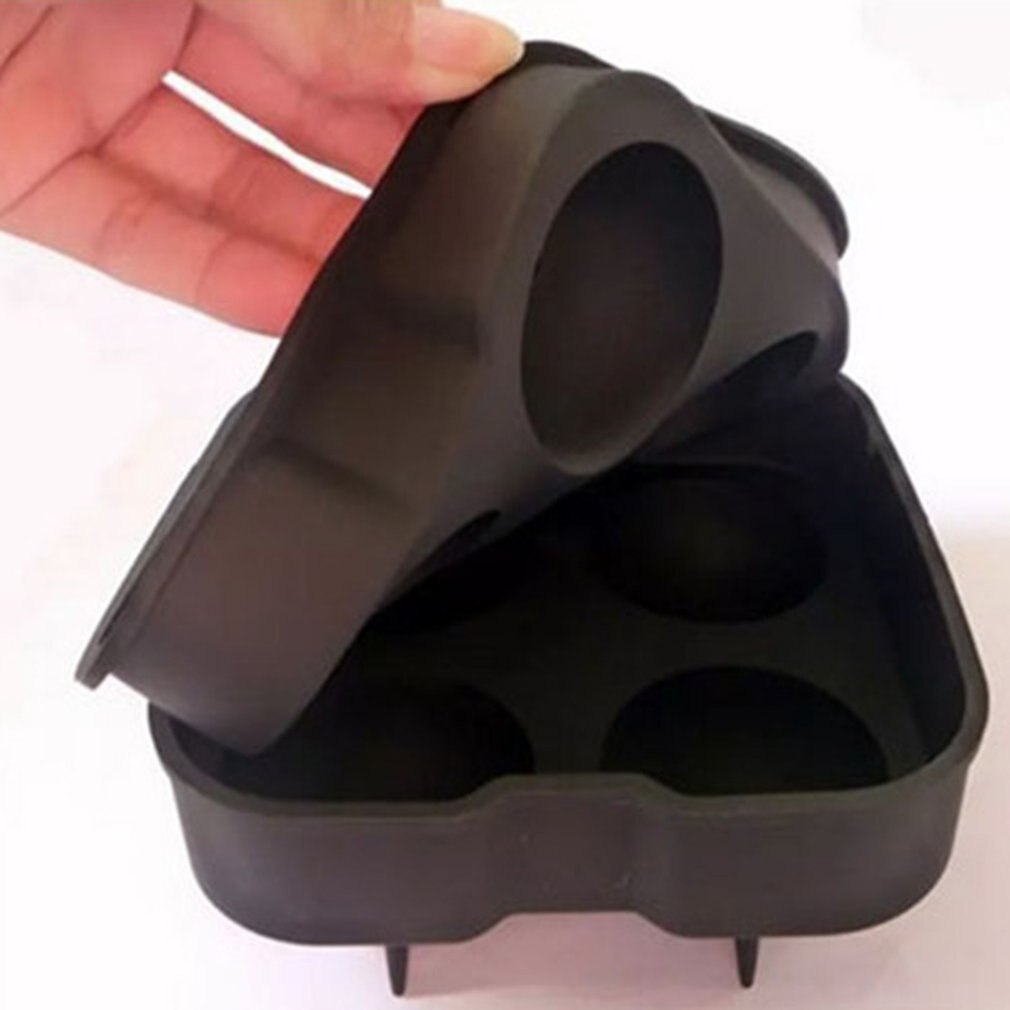 Durable Kitchen Supplies 4 Hole Spherical Ice Cube 4 Grid Silicone Ball Ice Maker 4 With Silicone Ice Cube Mold Summer Neccessar