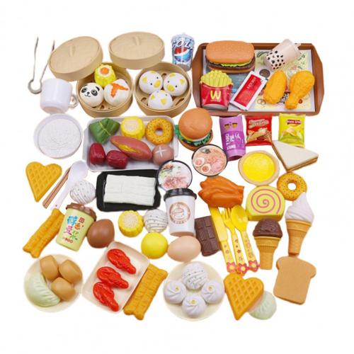 1Set Simulatie Gestoomde Broodje Mini Delicate Plastic Pretend Play Food Speelgoed Snijden Voedsel Speelgoed Voor Kinderen Educatieve Cadeau Voor kids: A