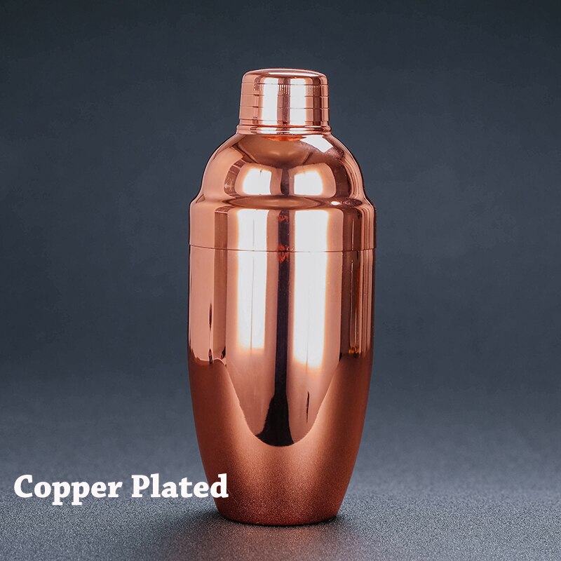 500ml Cocktail Shakers Cobbler Shaker 4 Different Surface Finishing: Copper Plated
