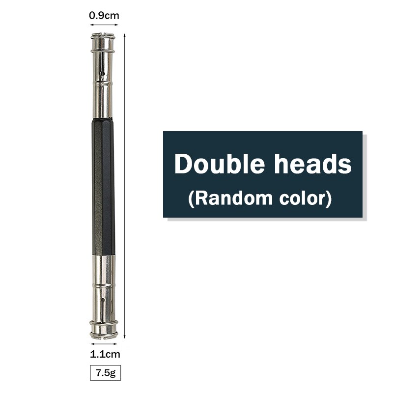 Adjustable Single/Dual Head Pencil Extender Holder Metal/Wood Extension Rod Round/Triangle/Hexagonal Pencils Connect Penholder: Burgundy