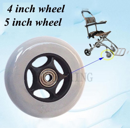 4 tommer solidt hjul dæk lille kørestol forhjul 5 tommer kørestol forhjul, børnehjul, universalhjul