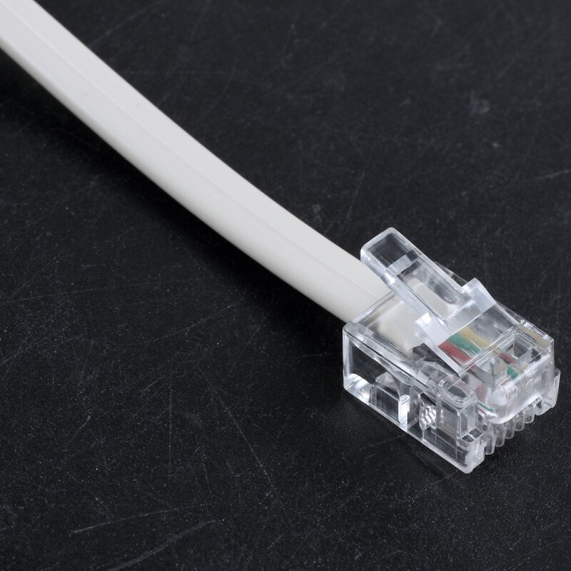 Telephone RJ11 Male Line to Double RJ11 Female Jack Filter Splitter Adapter