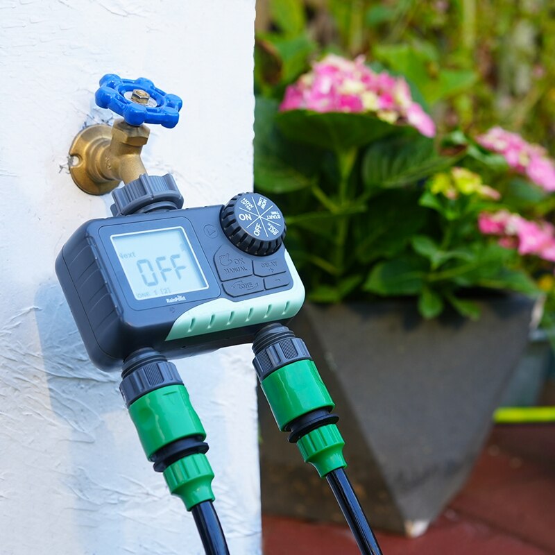 RAINPOINT Digital Sprinkler Timer Garden IP54 Hose Faucet Water Irrigation Tap Timer Rain Delay Manual Automatic Watering System