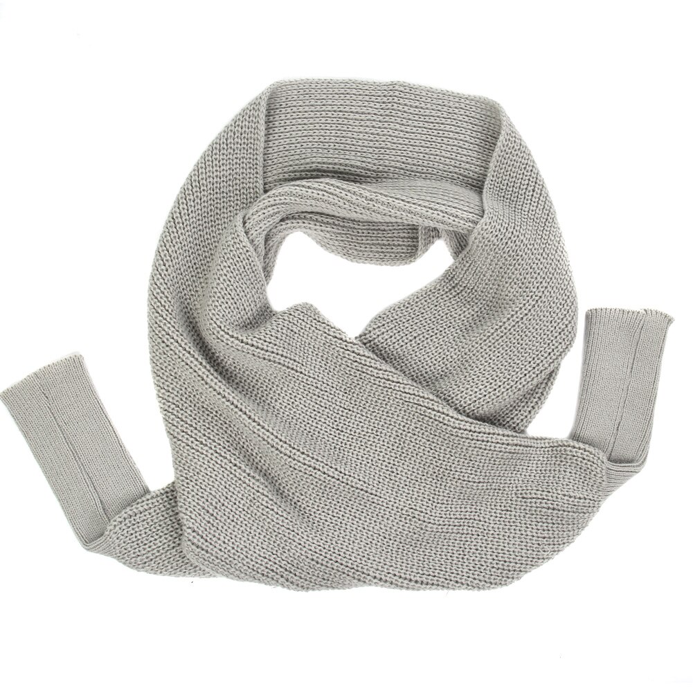 Femmes tricoté pull hauts écharpe avec manchon hiver châle foulards WHShopping