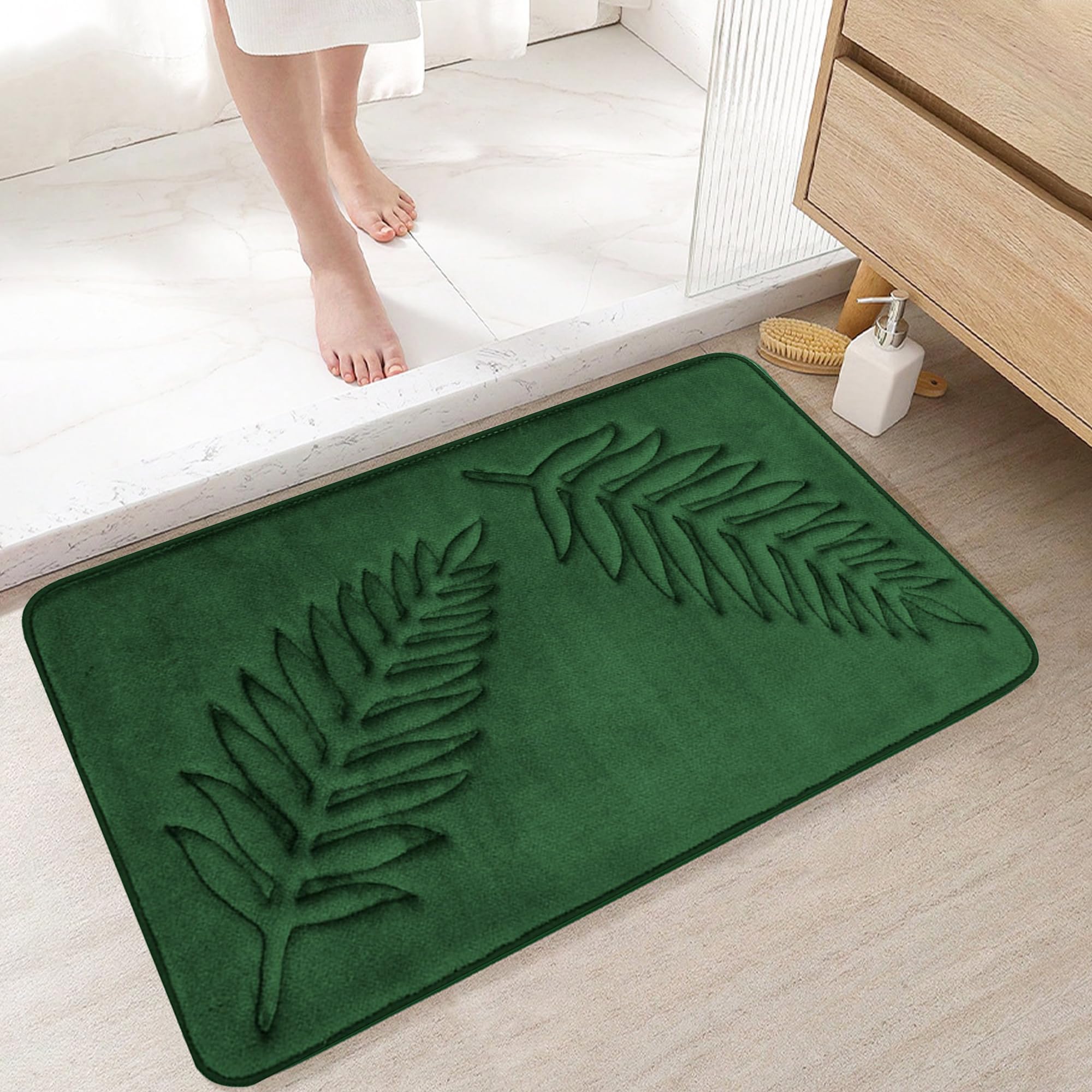 Bath Rug Soft Non-Slip Quick Dry Bath Mat Absorbent floor mat bathroom mat Machine Washable Shower Anti-slip Carpet