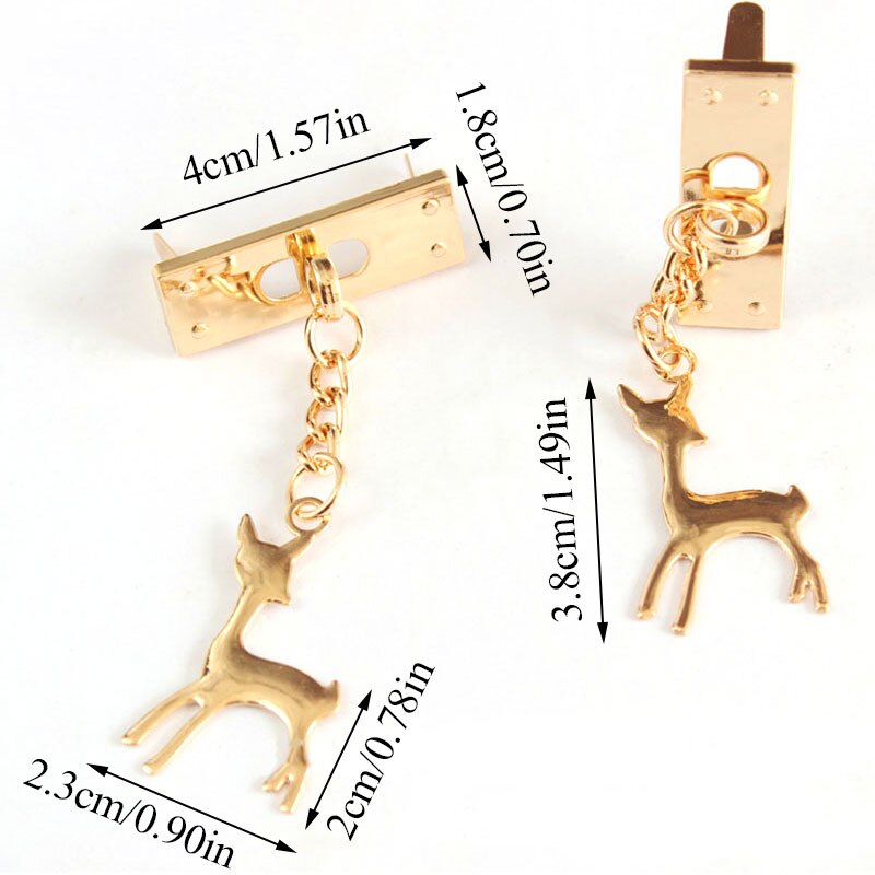 Herten Hanger Metalen Decoratie Voor Diy Handtas Craft Schoudertas Hardware Hardware Ornament Voor Vrouwen