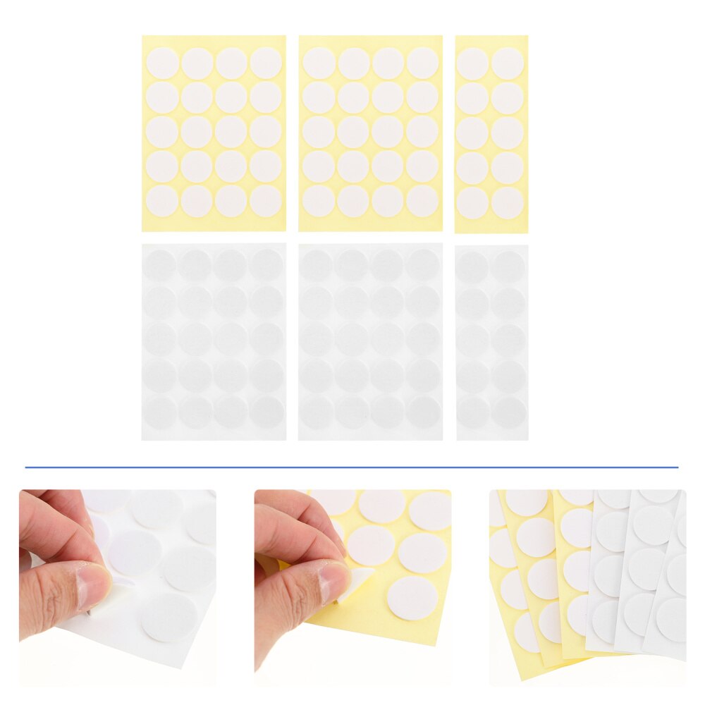 100 pièces autocollants adhésifs Double face pour la fabrication de bougies bricolage (jaune, blanc)