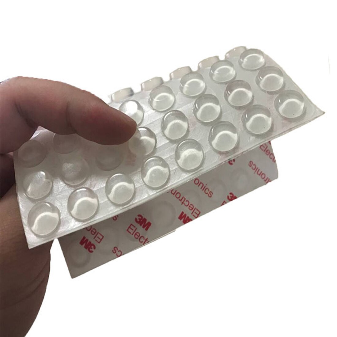 Amortisseur de choc en Silicone | Adhésif en demi-cercle pieds transparents, antidérapant pare-chocs amortisseur en Silicone, coussinets de meubles 100 pièces/feuille