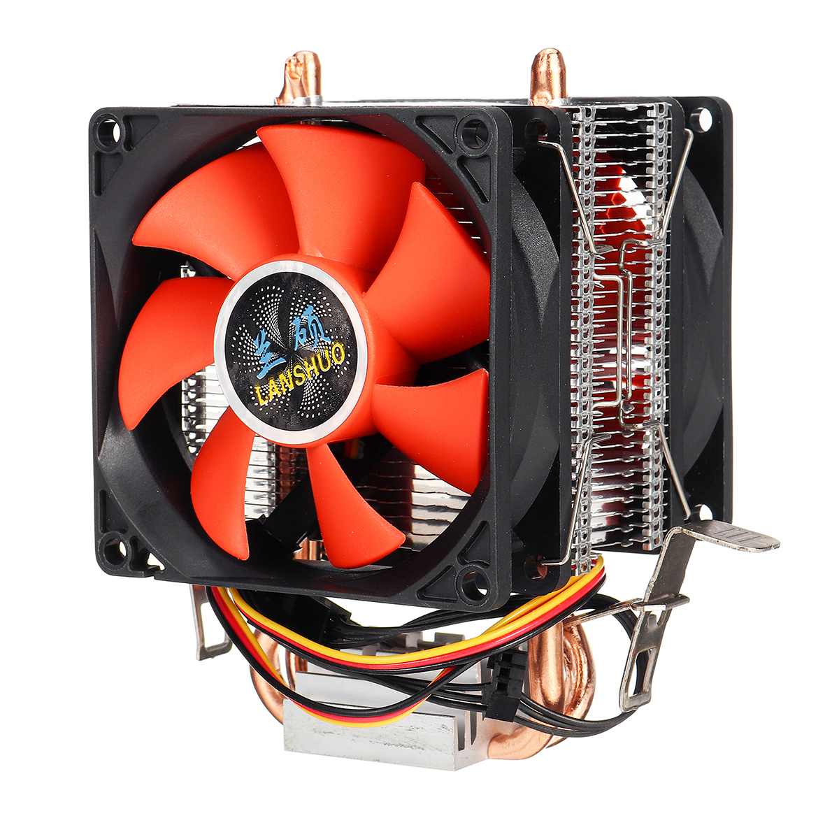 Dc 12V 3/4Pin Cpu Cooler Fan Kleurrijke Backlight 90 Mm Cpu Koelventilator Pc Heatsink Cooler Voor intel/Amd Voor Pc Computer Case Fan: mini 3pin 2 fan