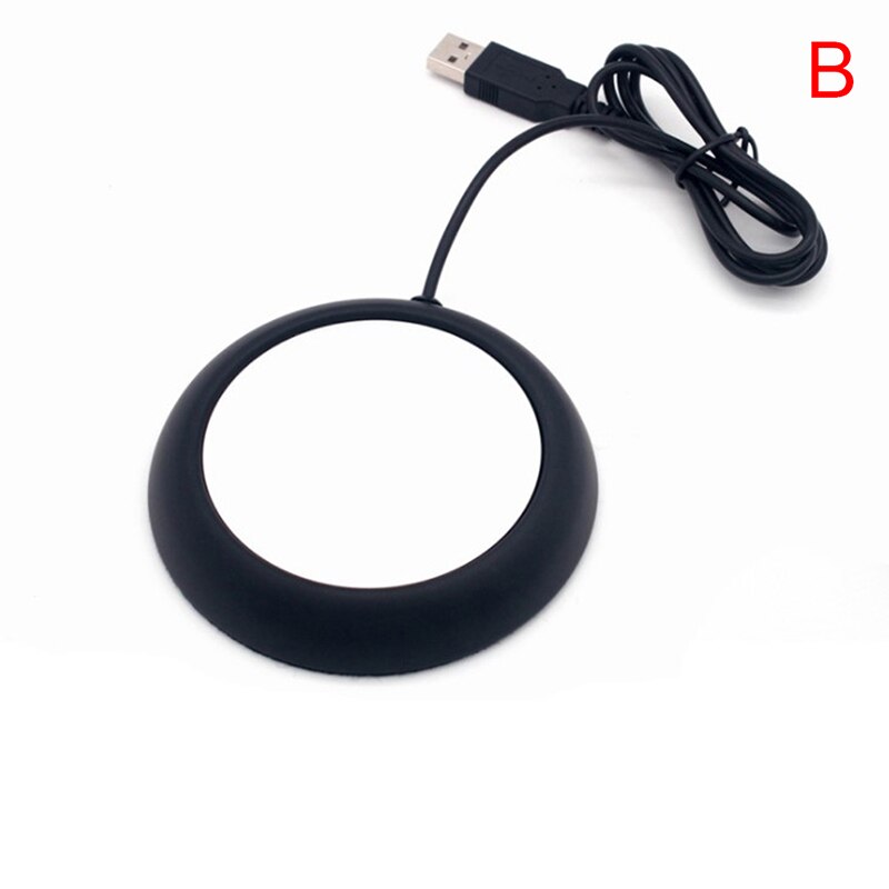 1pc USB Wood Grain Cup Warmer Heat Beverage Mug Mat Keep Drink Warm Heater Mugs Coaster: B