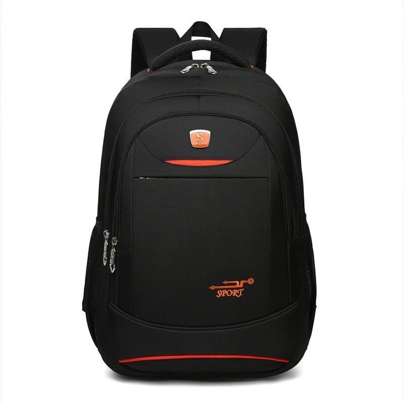 Mochila de Nylon para ordenador portátil para hombre, morral informal a la de gran capacidad para estudiantes, mochilas escolares, bolso sencillo para diario,