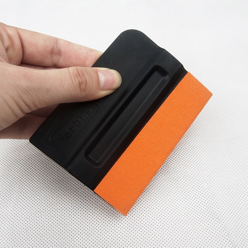 CARBINS Magnetic black squeegee with suede felt high wear resistance rubber scraper squeegee car tint film sticker wrap tool