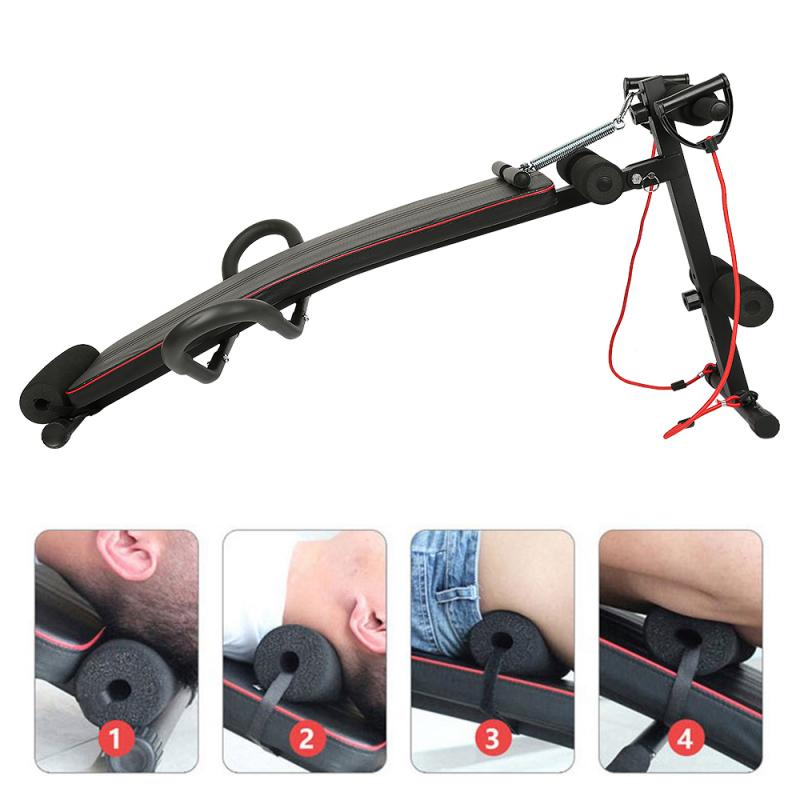Sit-ups Supine Board Home Fitness Multi-function Load 200kg + Two Training Ropes Sit-ups Auxiliary Drawstring Push Ups HWC