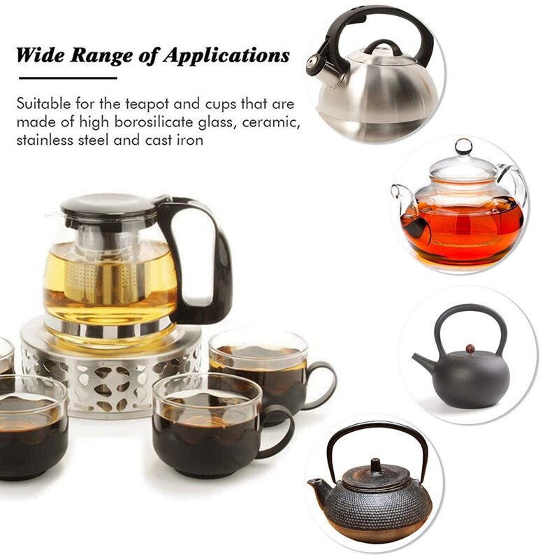 ! Tea Warmer Coffee Warmer Made Of Stainless Steel With Tealight Holder Tea Base Hollow Carved Heater Coffee War