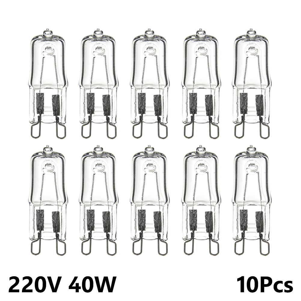 10 Stück G9 Eco-Halogen-Glühbirnen G9 220 V 20 W/25 W/40 W/60 W Kapsel-LED-Lampen, eingefügte Perlen, Kristalllampe, Halogenlampe: green