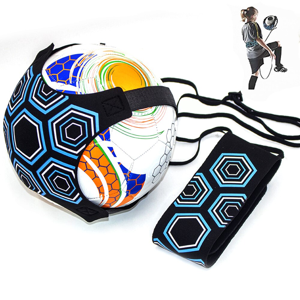 Voetbal zelftraining traptraining voetbal werpen solo hulpmiddel riem controle vaardigheden verbetering riem verstelbare uitrusting bal tassen: Default Title