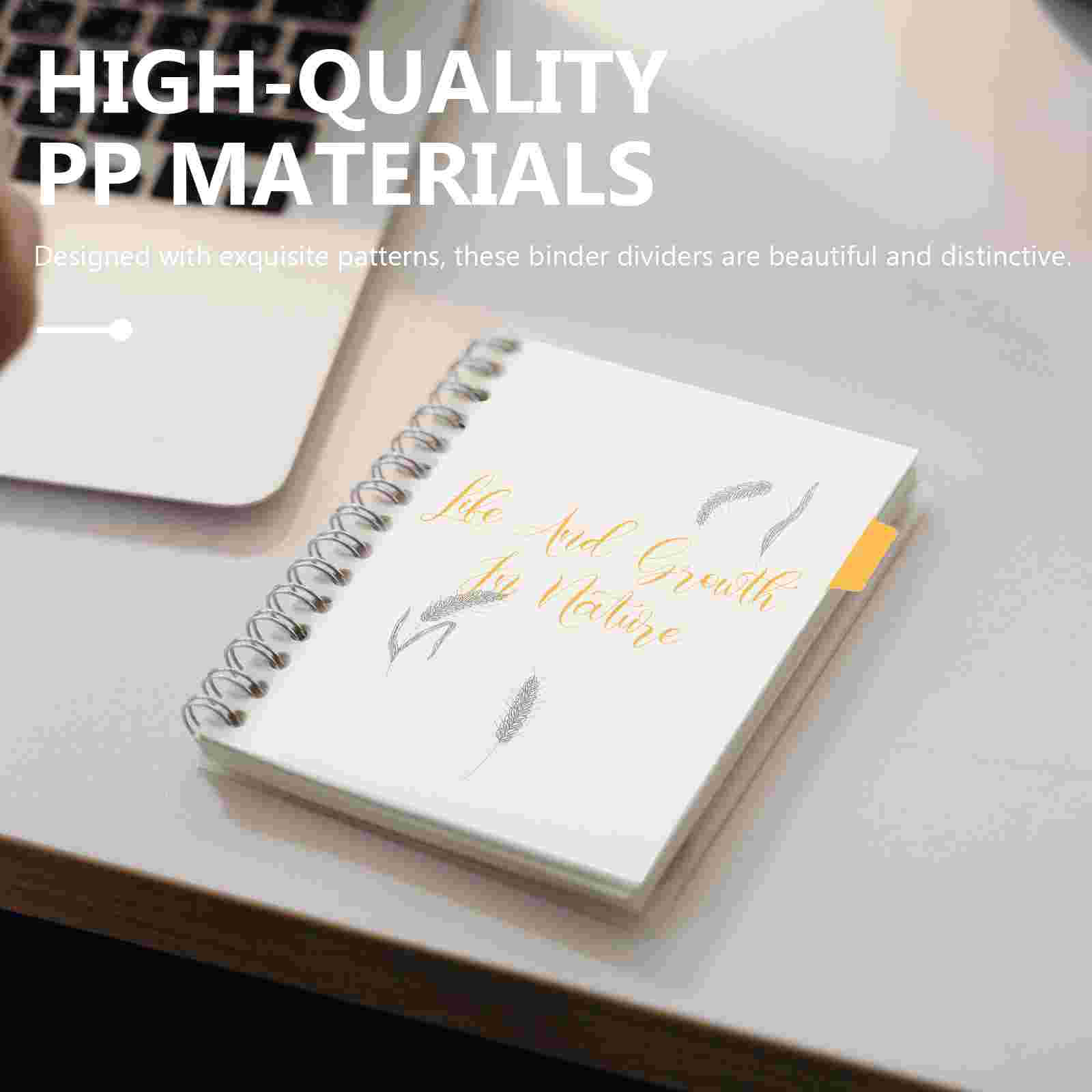 1 Set of Colorful Convenient Page Dividers Insertable Tab Binders Dividers for File